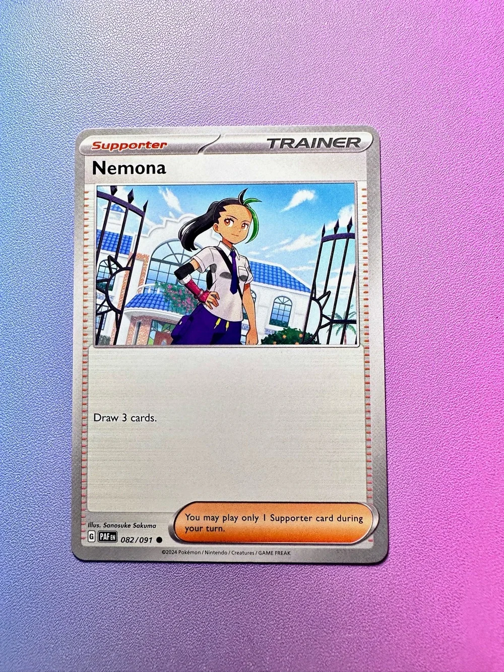 nemona - 082/091 (common) — pokémon: paldean fates
